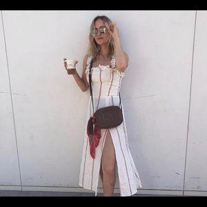 Reformation maxi dress w/ a slit